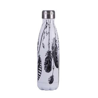 Avanti 500ml Stainless Steel Fluid Bottle - Feathers