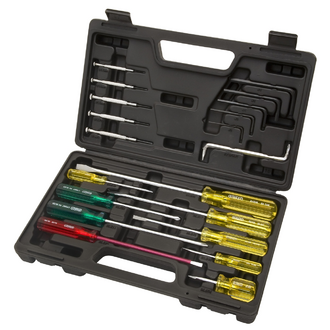 Stanley - All Purpose Screwdriver 20 Piece Set - Stainless Steel/Black